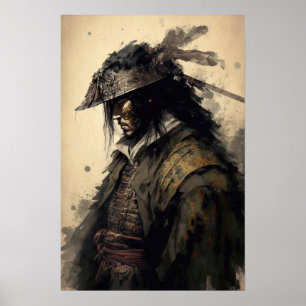  Japans Samurai Warrior Art Print Poster