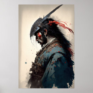 Japans Samurai Warrior Art Print Poster