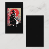 Japans Samurai Warrior Japan Bushido Szwaardsman Visitekaartje (Voorkant / Achterkant)