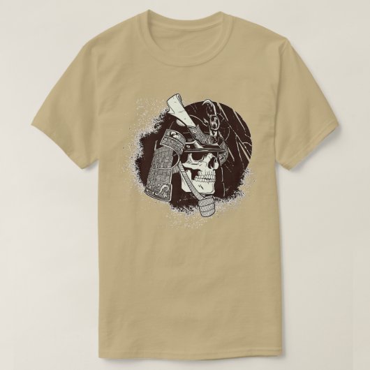 Japans Samurai Warrior Katana Skeleton T-shirt (Design voorkant)