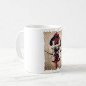 Japans Samurai Warrior Retro  Koffiemok (Voorkant links)
