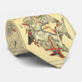 Japans Samurai Warrior Sketch Tattoo Hokusai Stropdas (Opgerold)