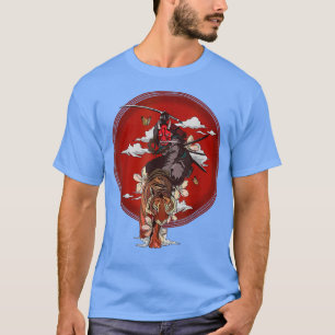 Japans Samurai Warrior Szwaardmannen Tiger bushido T-shirt
