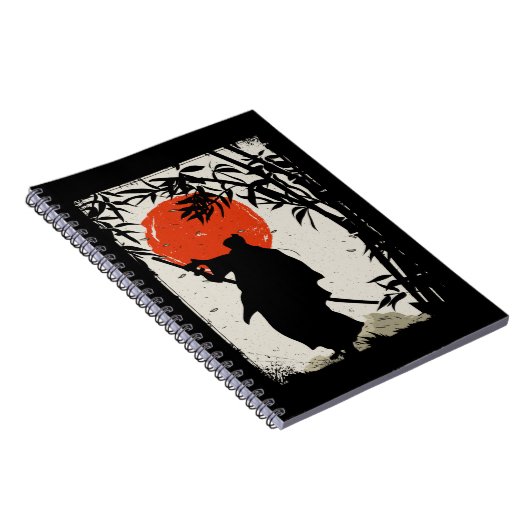 Japans Samurai Warrior Szwaardsman Notitieboek (Rechterzijde)