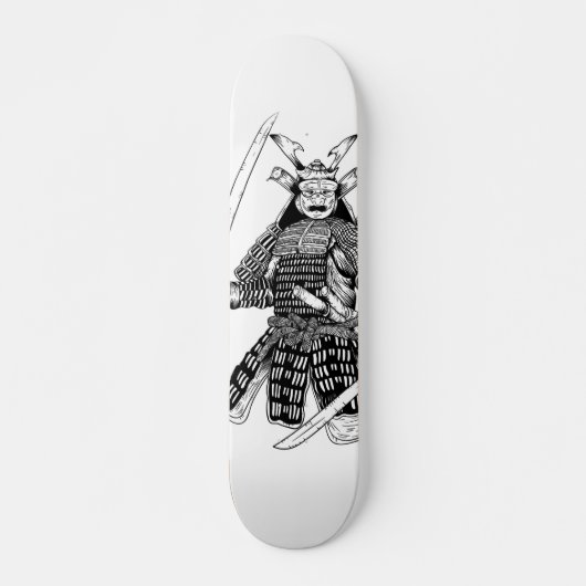 Japans Samurai Warrior Tattoo Design Persoonlijk Skateboard (Voorkant)