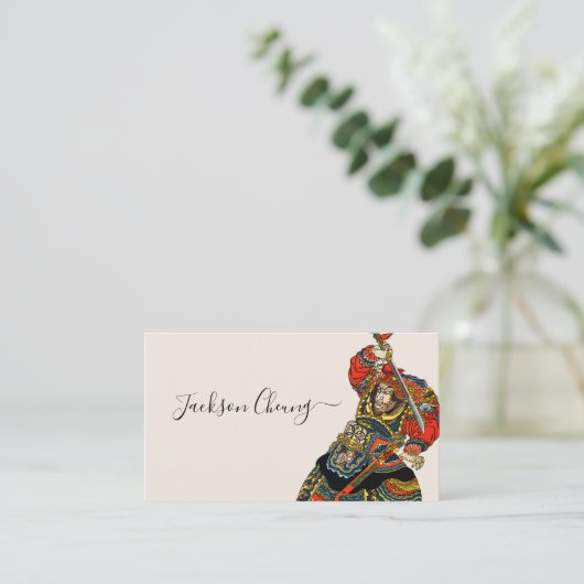 Japans Samurai Warrior Visitekaartje (Staand voorkant)
