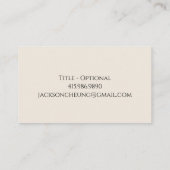 Japans Samurai Warrior Visitekaartje (Achterkant)