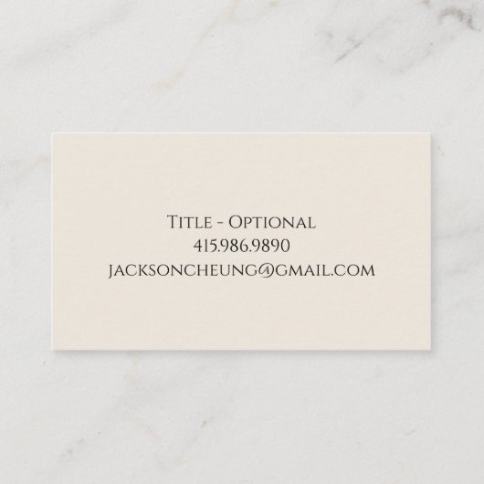 Japans Samurai Warrior Visitekaartje (Achterkant)