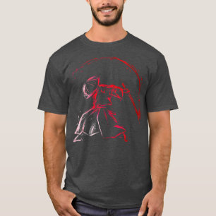 Japans Samurai zwaait zijn Samurai Sword Japane T-shirt