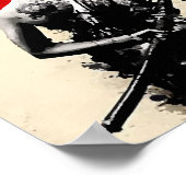 Japans Samurai zwaard abstract poster (Hoek)