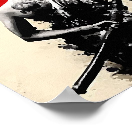 Japans Samurai zwaard abstract poster (Hoek)