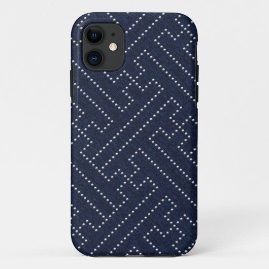 Japans sashiko-sleutelontwerp Case-Mate iPhone case (Achterkant)