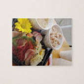 Japans Sashimi Lunch-meel met rijst en soep Legpuzzel (Horizontaal)
