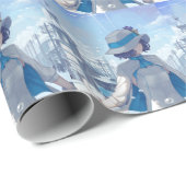 japans schattig meisje uit kawaï T-Shirt Cadeaupapier (Rol Hoek)