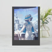 japans schattig meisje uit kawaï T-Shirt Kaart (Staand voorkant)