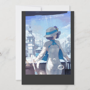 japans schattig meisje uit kawaï T-Shirt Kaart