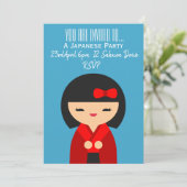 Japans schattige Japanse feest Kaart (Staand voorkant)