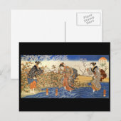 Japans schilderen c. jaren '1800 briefkaart (Voorkant / Achterkant)