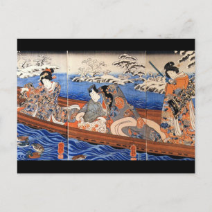 Japans schilderen c. jaren '1800 briefkaart