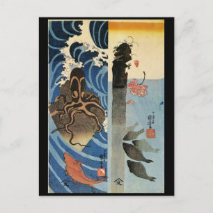 Japans schilderen c. jaren '1800 briefkaart