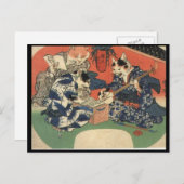 Japans schilderen c. jaren '1800 briefkaart (Voorkant / Achterkant)