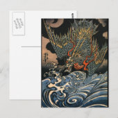 Japans schilderen c. jaren '1800 briefkaart (Voorkant / Achterkant)