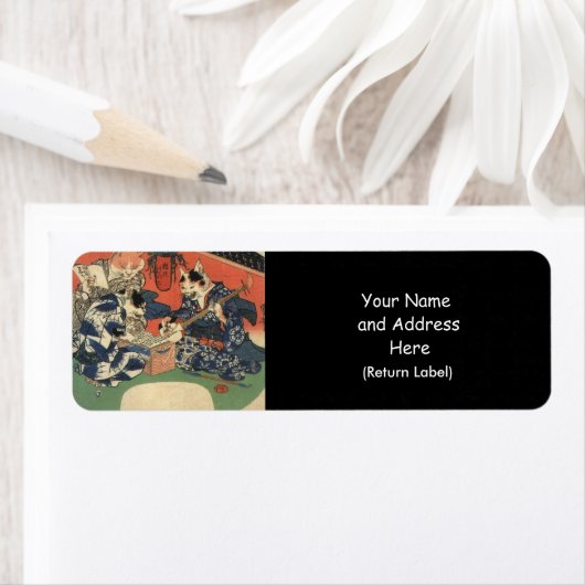 Japans schilderen c. jaren '1800 etiket (Insitu)