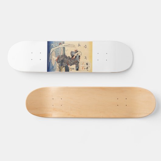 Japans schilderen c. jaren '1800 persoonlijk skateboard (Horizontaal)
