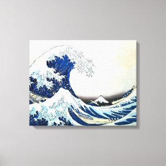 Japans schilderen door Hokusai "The Great Wave" Canvas Afdruk