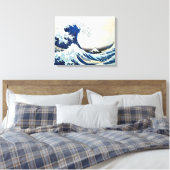 Japans schilderen door Hokusai "The Great Wave" Canvas Afdruk (Insitu (Slaapkamer))