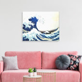 Japans schilderen door Hokusai "The Great Wave" Canvas Afdruk (Insitu (Woonkamer))