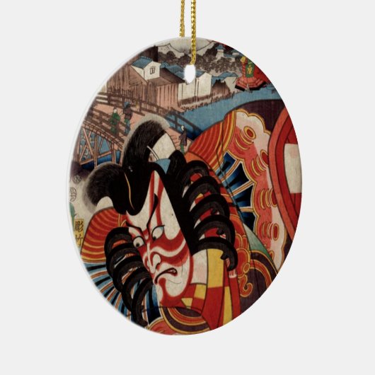  Japans schilderen - Kabuki Actor Keramisch Ornament (Rechts)