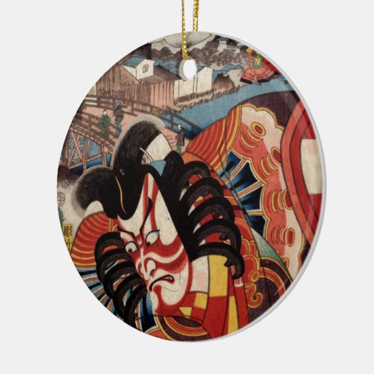 Japans schilderen - Kabuki Actor Keramisch Ornament (Links)