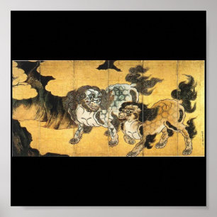 Japans schilderen van Chinese luiers c. jaren '150 Poster