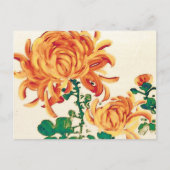 Japans schilderen van Chrysanthema Briefkaart (Voorkant)