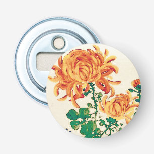 Japans schilderen van Chrysanthema Button Flesopener