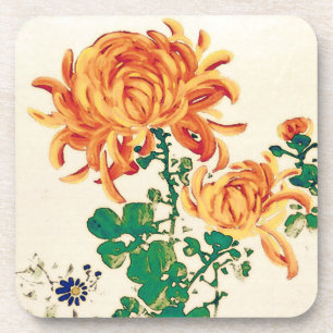  Japans schilderen van Chrysanthema Drankjes Onderzetter