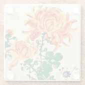  Japans schilderen van Chrysanthema Glazen Onderzetter (Achterkant)