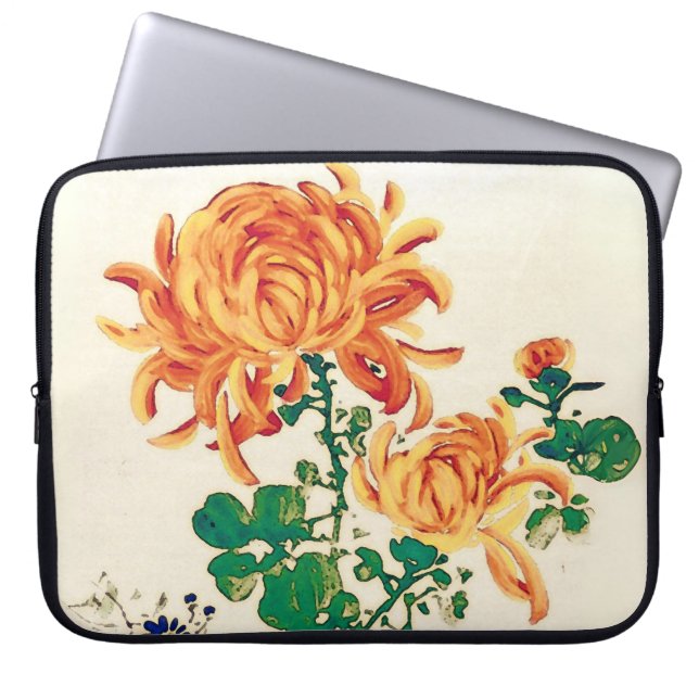  Japans schilderen van Chrysanthema Laptop Sleeve (Voorkant)