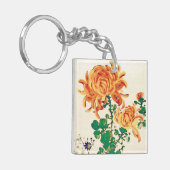  Japans schilderen van Chrysanthema Sleutelhanger (Voorkant Links)