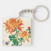  Japans schilderen van Chrysanthema Sleutelhanger (Achterkant)
