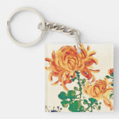 Japans schilderen van Chrysanthema Sleutelhanger (Voorkant)
