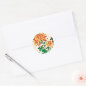  Japans schilderen van Chrysanthema Sticker (Envelop)
