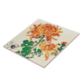 Japans schilderen van Chrysanthema Tegeltje (Zijkant)