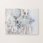 Japans schilderen van de 47 Ronin Fighting Samurai Legpuzzel (Horizontaal)