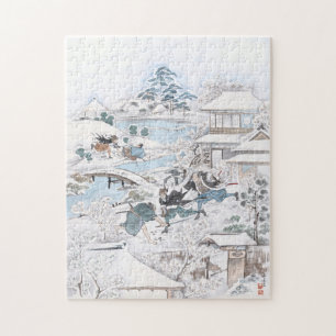 Japans schilderen van de 47 Ronin Fighting Samurai Legpuzzel