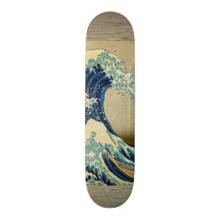 Japans schilderen van grote golven Skateboard
