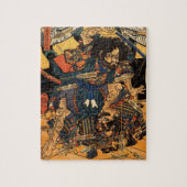 Japans schilderen van Samurai Fighting c.1800s Legpuzzel (Verticaal)