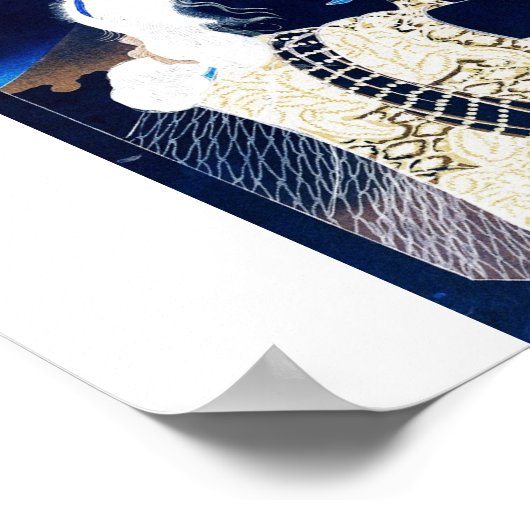 Japans schilderen van vrouwen en Mt. Fuji c. jaren Poster (Hoek)