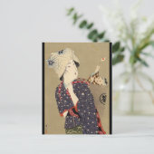 Japans schilderen. Vrouw met baby c. 1909 Briefkaart (Staand voorkant)